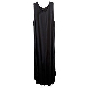 Lane Bryant Dress Womens 18/20 Maxi Black Asymmetrical Sleeveless Stretch
